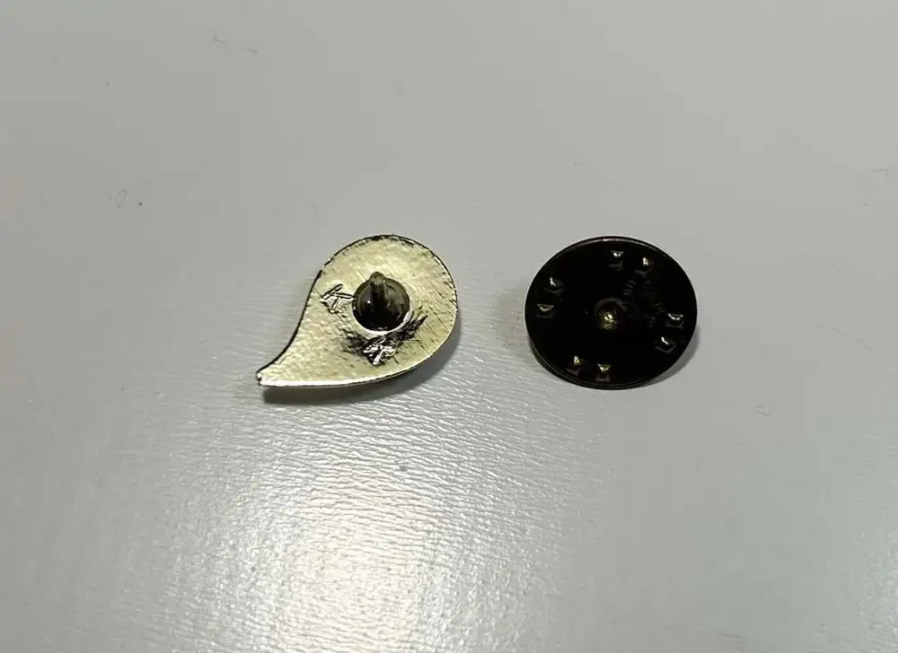Red Cross Donor Drop Pin gold tone enamel